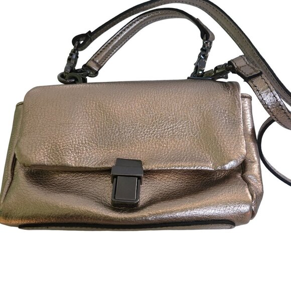 Vittoria Napoli NWOT Geri Platino Cinzano Leather Mini Convertible Mini Bag - Picture 4 of 10
